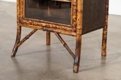 English 19thC Bamboo Lacquer Glazed Cabinet