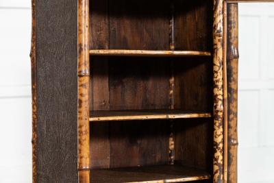 English 19thC Bamboo Lacquer Glazed Cabinet
