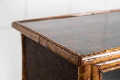 English 19thC Bamboo Lacquer Glazed Cabinet