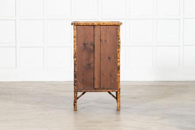 English 19thC Bamboo Lacquer Glazed Cabinet