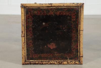 English 19thC Bamboo Lacquer Side Table