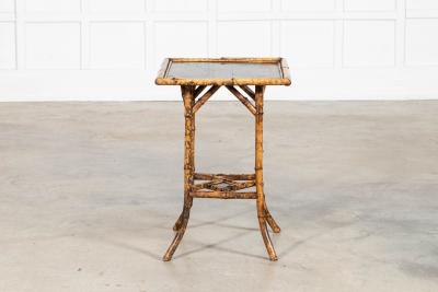 English 19thC Bamboo Lacquer Side Table