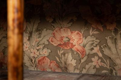 English 19thC Bamboo Lacquered Glazed Cabinet