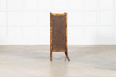 English 19thC Bamboo Lacquered Glazed Cabinet