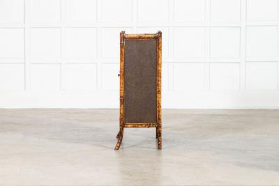 English 19thC Bamboo Lacquered Glazed Cabinet