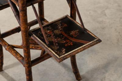 English 19thC Bamboo Lacquered Octagonal Side Table