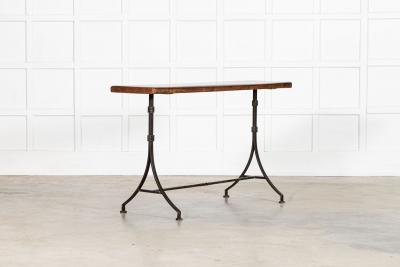 English 19thC Cast Iron Console Table