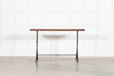 English 19thC Cast Iron Console Table