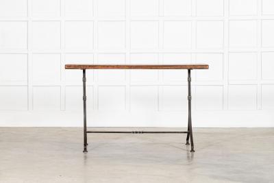 English 19thC Cast Iron Console Table