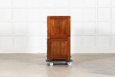 English 19thC Mahogany Campaign Chest