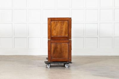 English 19thC Mahogany Campaign Chest