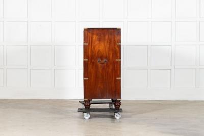 English 19thC Mahogany Campaign Chest Drawers