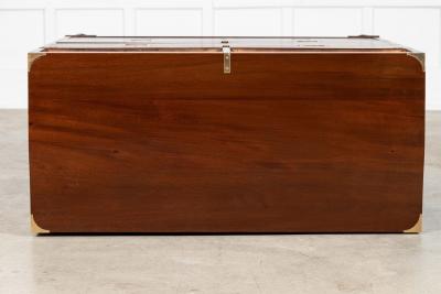English 19thC Mahogany Campaign Chest Drawers