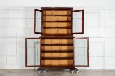 English 19thC Mahogany Glazed Bookcase