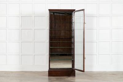 English 19thC Mahogany Glazed Chemist Cabinet
