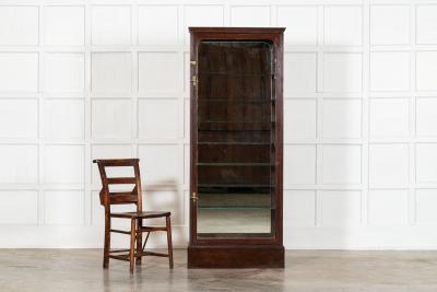 English 19thC Mahogany Glazed Chemist Cabinet