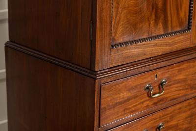 English 19thC Mahogany Linen Press