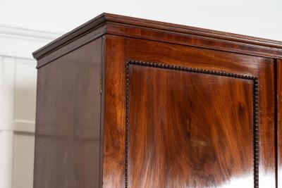 English 19thC Mahogany Linen Press
