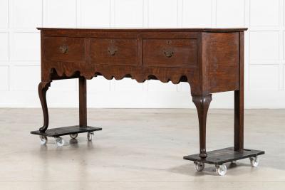 English 19thC Oak Dresser Base