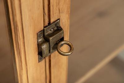English 19thC Pine Display Cabinet