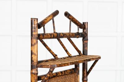 English 19thC Tall Bamboo Glazed Cabinet