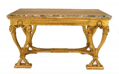 English Adam Gilt Marble Console Table