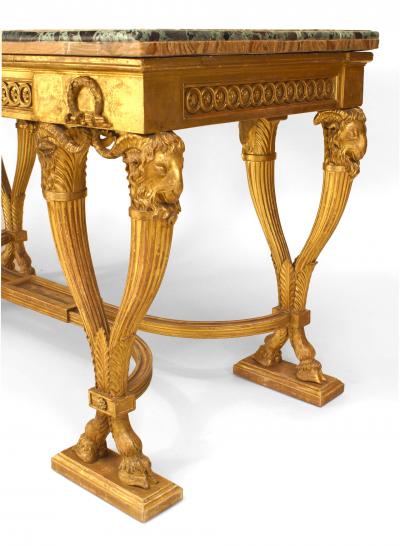 English Adam Gilt Marble Console Table