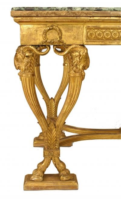 English Adam Gilt Marble Console Table
