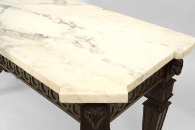 English Adam Mahogany and Marble Console Table