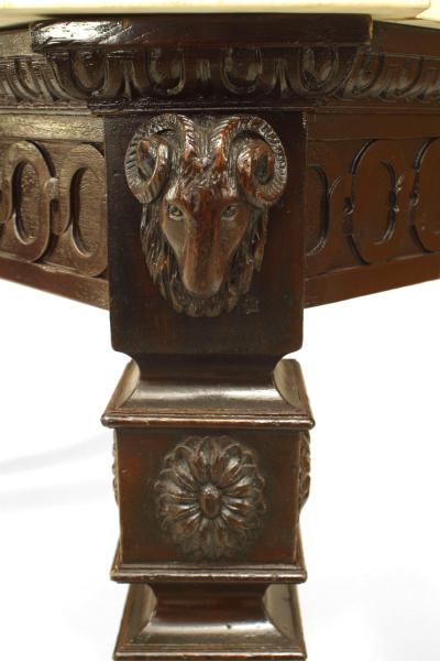 English Adam Mahogany and Marble Console Table