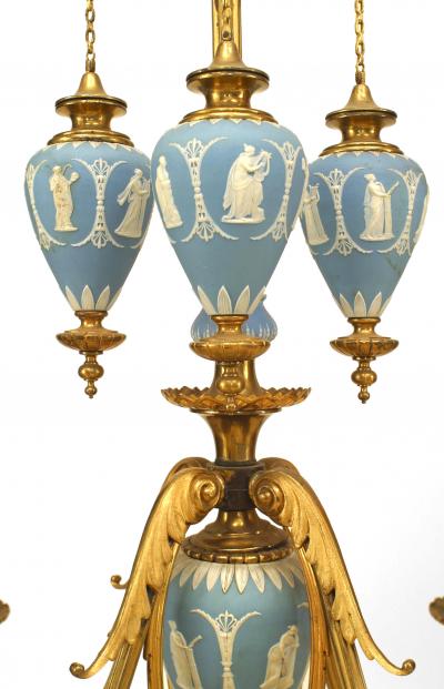 English Adam Style 19th Cent Wedgwood Chandelier