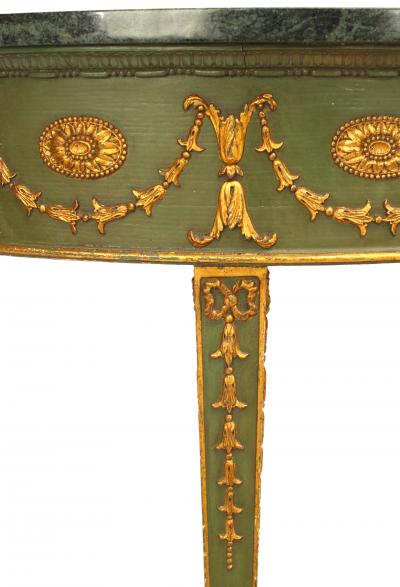 English Adam Style Gilt and Marbled Console Table