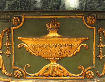 English Adam Style Gilt and Marbled Console Table