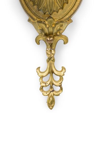 English Adam Style Two Arm Brass Wall Sconce