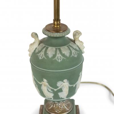 English Adam Style Wedgwood Porcelain Table Lamp