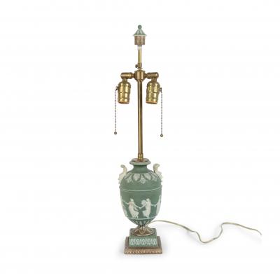English Adam Style Wedgwood Porcelain Table Lamp