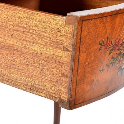 English Adams Style Satinwood Cabinet