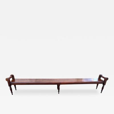 English Aesthetic Movement Mahogany Hall Bench