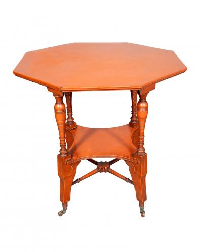 English Aesthetic Red Lacquered Table