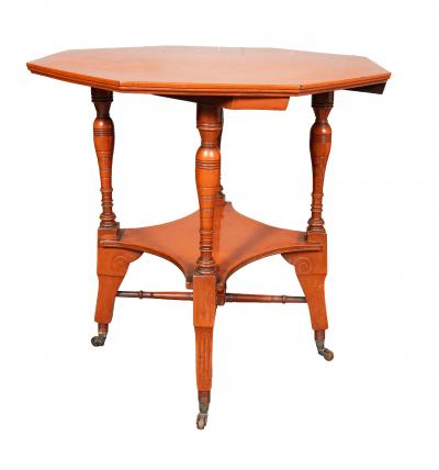 English Aesthetic Red Lacquered Table