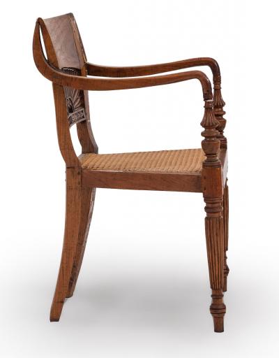 English Anglo Indian Teak Arm Chair
