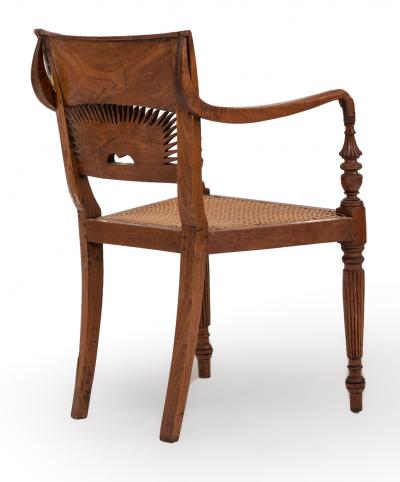 English Anglo Indian Teak Arm Chair