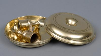 English Antique Campaign Travel Candlesticks