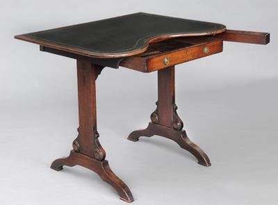 English Antique Kidney Shaped Writing Table