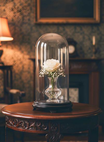 English Antique Large Victorian Glass Display Dome Case late 19th century