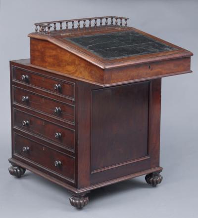 English Antique Late Regency Period Davenport Desk