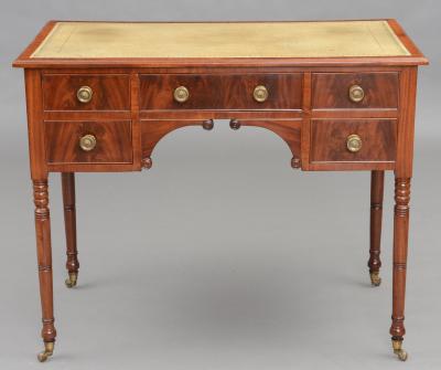 English Antique Regency Mahogany Ladies Writing Desk