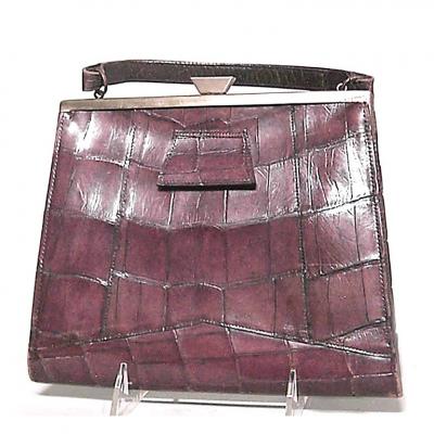 English Art Deco Crocodile Handbag