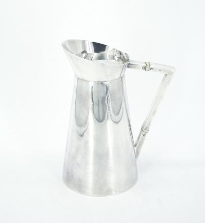 English Art Deco Period Silver Plate Water Jug or Chocolate Pot