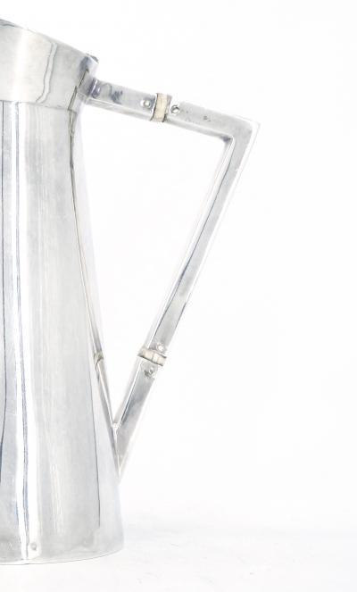 English Art Deco Period Silver Plate Water Jug or Chocolate Pot